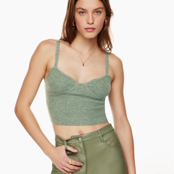 ARITZIA Wilfred Green Sweater Tank Top - Picture 1 of 3